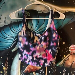 Old Navy Pink and Purple Fitted Crop Tank Top